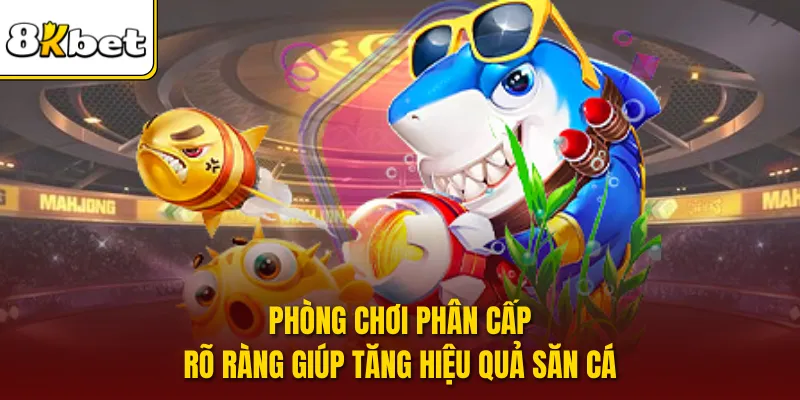 Phòng chơi phân cấp rõ ràng giúp tăng hiệu quả săn cá